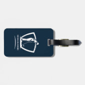 Navy Blue Personalisiert Monogram Golfer Gepäckanhänger (Rückseite horizontal)