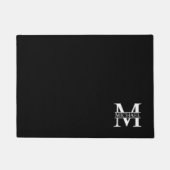 Navy Blue Personalisiert Monogram und Name Fußmatte (Vorderseite)