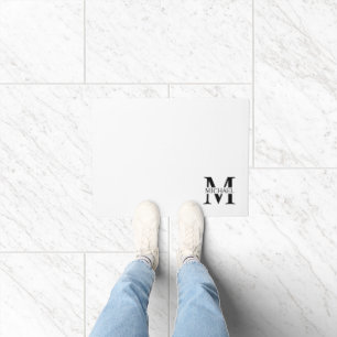 Navy Blue Personalisiert Monogram und Name Fußmatte