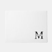 Navy Blue Personalisiert Monogram und Name Fußmatte (Vorderseite)