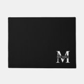 Navy Blue Personalisiert Monogram und Name Fußmatte (Vorderseite)