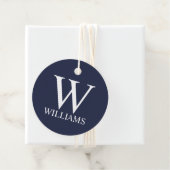 Navy Blue Personalisiert Monogram und Name Geschenkanhänger (Beispiel)