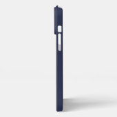Navy Blue Personalisiert Monogram und Name iPhone Hülle (Linke Seite)