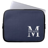 Navy Blue Personalisiert Monogram und Name