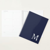 Navy Blue Personalisiert Monogram und Name Planer (Anzeige)