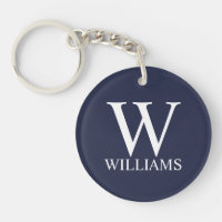 Navy Blue Personalisiert Monogram und Name