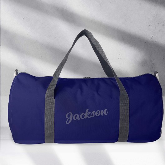 Navy Blue Personalisiert Name Duffle Bag