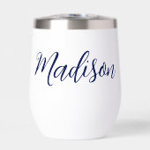 Navy Blue Personalisiert Name in Kursivschrift (Vorderseite)