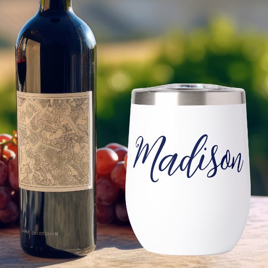 Navy Blue Personalisiert Name in Kursivschrift