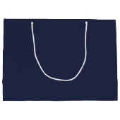 Navy Blue Personalisiert Script Monogram und Name Große Geschenktüte (Rückseite)