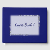 Navy Blue Personalisiert Spine Gästebuch (Vorderseite)