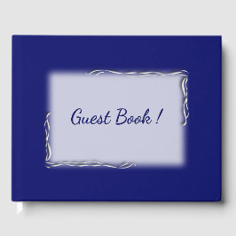 Navy Blue Personalisiert Spine Gästebuch