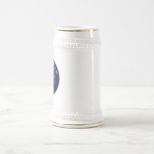 Navy Blue Personalisiert Trauzeuge Bierglas (Mittel)