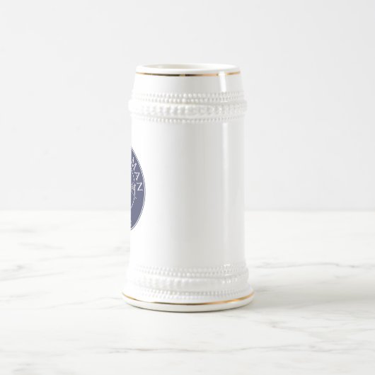 Navy Blue Personalisiert Trauzeugen Bierglas (Mittel)