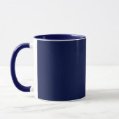 Navy Blue Personalize Message Coffee Cup Geschenk  Tasse (Links)