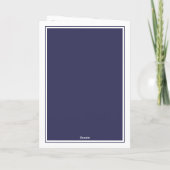 Navy Blue Photo Boy First Communion Dankeskarte (Rückseite)