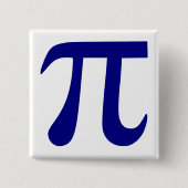 Navy Blue Pi Symbol Button (Vorderseite)