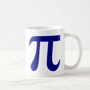 Navy Blue Pi Symbol Kaffeetasse