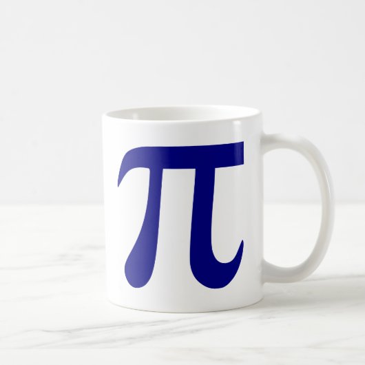 Navy Blue Pi Symbol Kaffeetasse (Rechts)