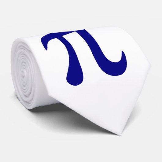 Navy Blue Pi Symbol Krawatte (Gerollt)