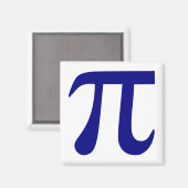 Navy Blue Pi Symbol Magnet (Vorderseite/Rückseite)