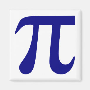 Navy Blue Pi Symbol Magnet