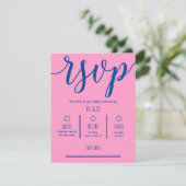 Navy Blue & Pink Bat Bar Mitzvah Party Einladung (Stehend Vorderseite)