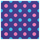 Navy Blue Pink Cyan Polka Dot Pattern Stoff (Muster)