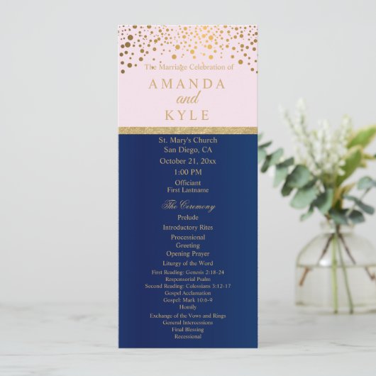 Navy Blue, Pink und Gold - Programm (Stehend Vorderseite)