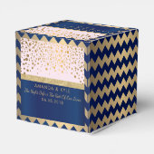 Navy Blue, Pink und Gold - Vielen Dank Geschenkschachtel (Rückseite)