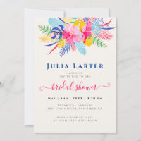 Navy Blue Pink Wild Rainforest Brautparty