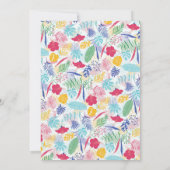 Navy Blue Pink Wild Rainforest Engagement Party Einladung (Rückseite)