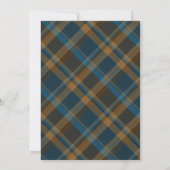 Navy Blue Plaid Frame Ramadan Iftar Invitation Einladung (Rückseite)