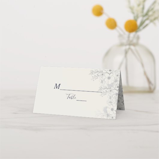 Navy Blue Platzkarte (Vorderseite)