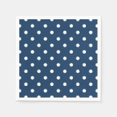 Navy Blue Polka Dot Serviette (Vorderseite)