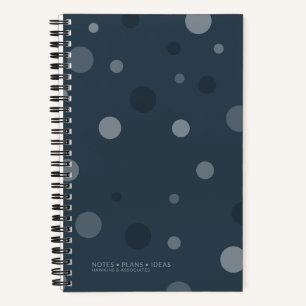 Navy Blue Pop Dots Spiral Bound Notizblock