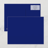 Navy Blue Postcard Postkarte (Vorne/Hinten)