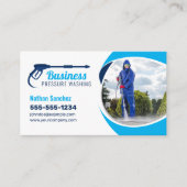 Navy Blue Pressure Washing Power Wash Cleaning Visitenkarte (Vorderseite)