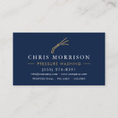 Navy Blue Pressure Washing Power Wash Visitenkarte (Vorderseite)