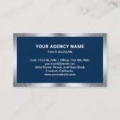 Navy Blue Private Detektor Ermittler Visitenkarte (Rückseite)