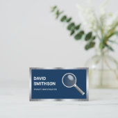 Navy Blue Private Detektor Ermittler Visitenkarte (Stehend Vorderseite)