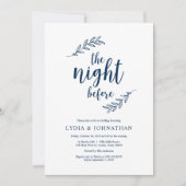 Navy Blue, Probe Dinner Einladung (Vorderseite)