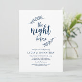 Navy Blue, Probe Dinner Einladung (Stehend Vorderseite)