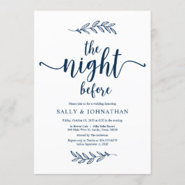 Navy Blue Probe Dinner Einladung