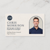 Navy Blue Professional QR Code Photo Metallic Visitenkarte (Vorderseite)