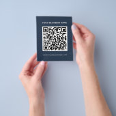 Navy Blue Promotions QR Code Marketing Flyer (Gruppe)