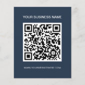 Navy Blue Promotions QR Code Marketing Flyer (Vorne)