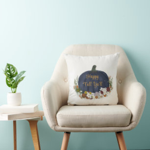 Navy Blue Pumpkin glücklicher Fall Kissen