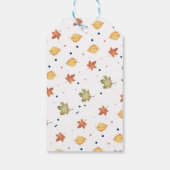 Navy Blue Pumpkin Truck Fall Baby Dusche Geschenkanhänger (Rückseite)