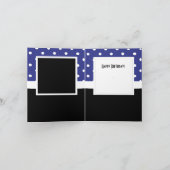 Navy Blue Punkt 16 . Geburtstag Karte (Innenseite)